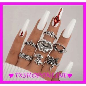 7 Pcs Finger Ring Set NEW